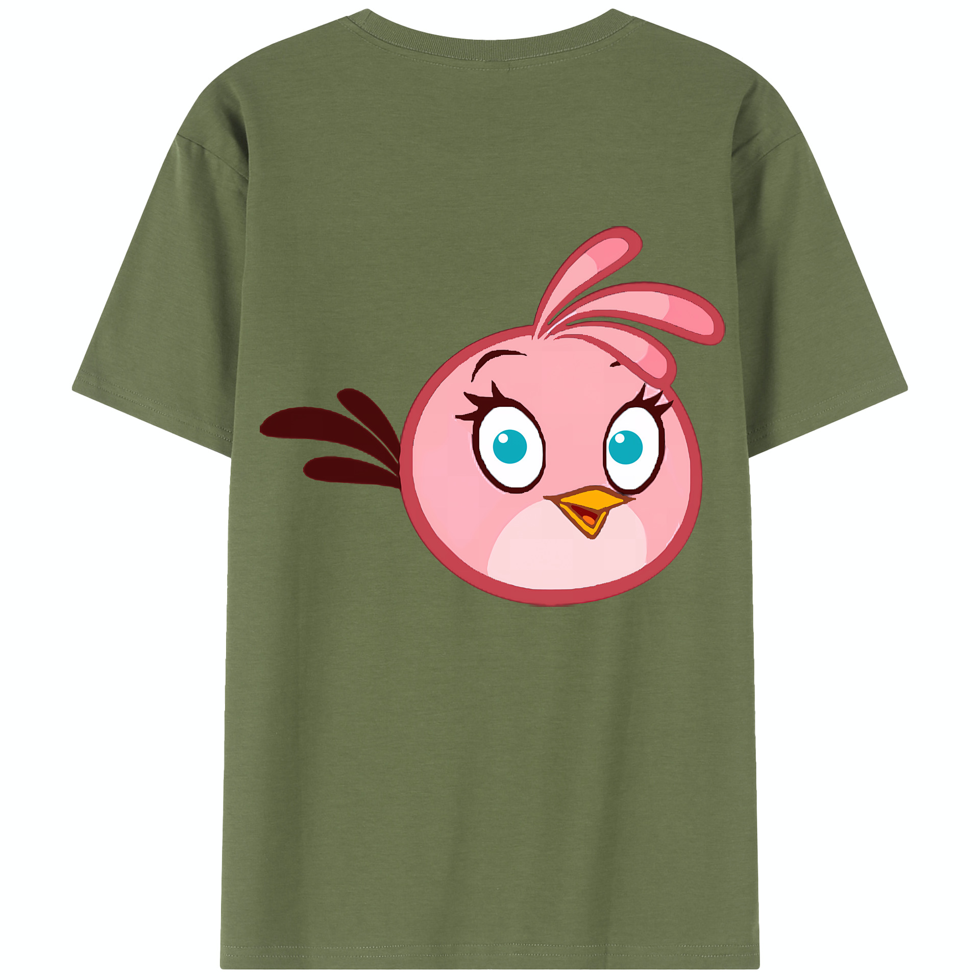 （画像用） Angry Birds アングリーバード 綿100％半袖Tシャツ（背面プリント）